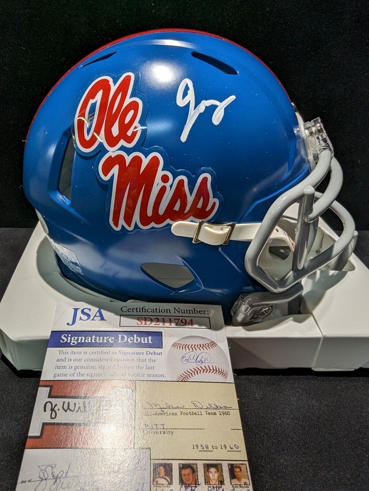 Ole miss mini store helmet