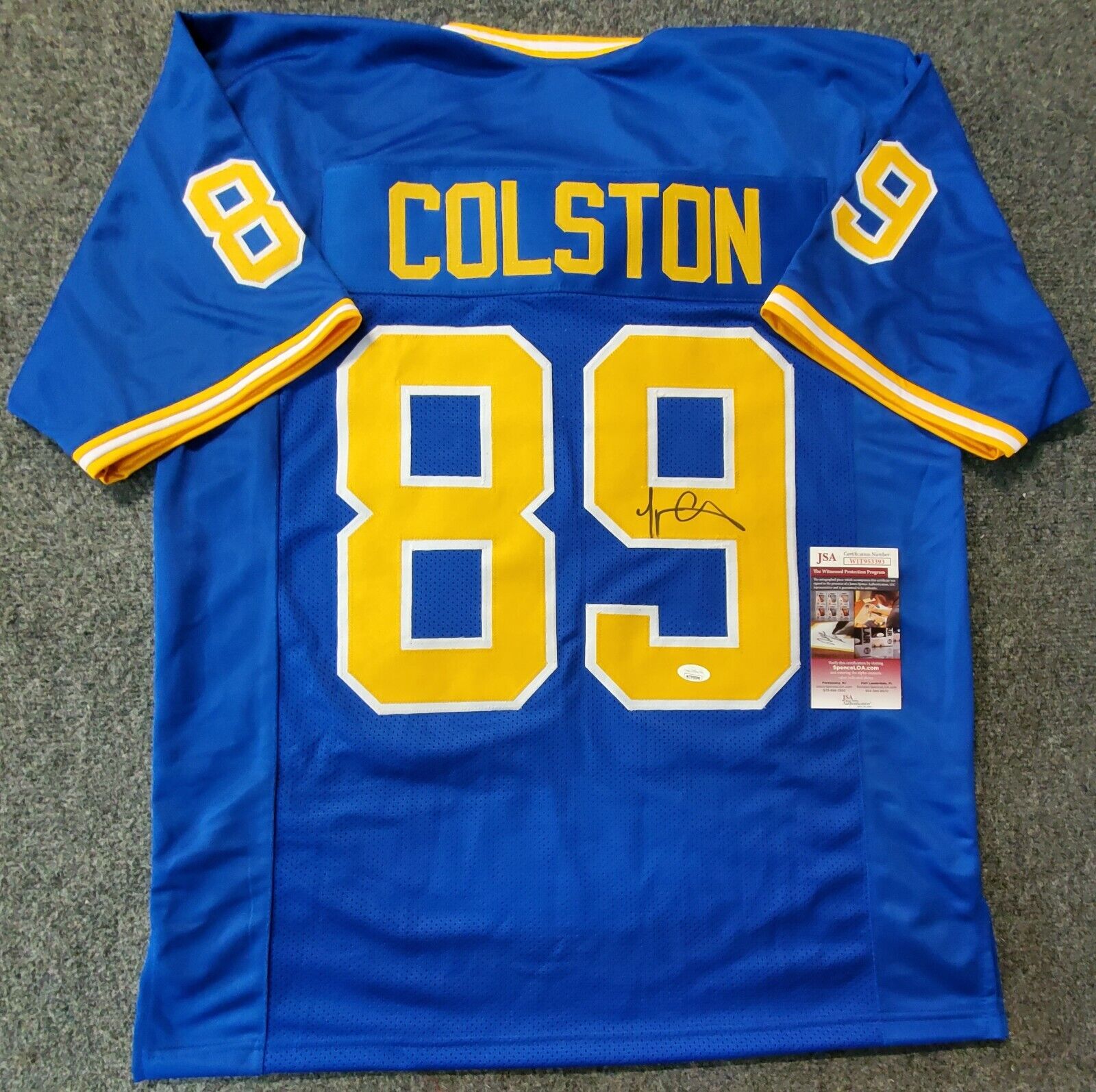 Hofstra Pride Marques Colston Autographed Signed Jersey Jsa Coa