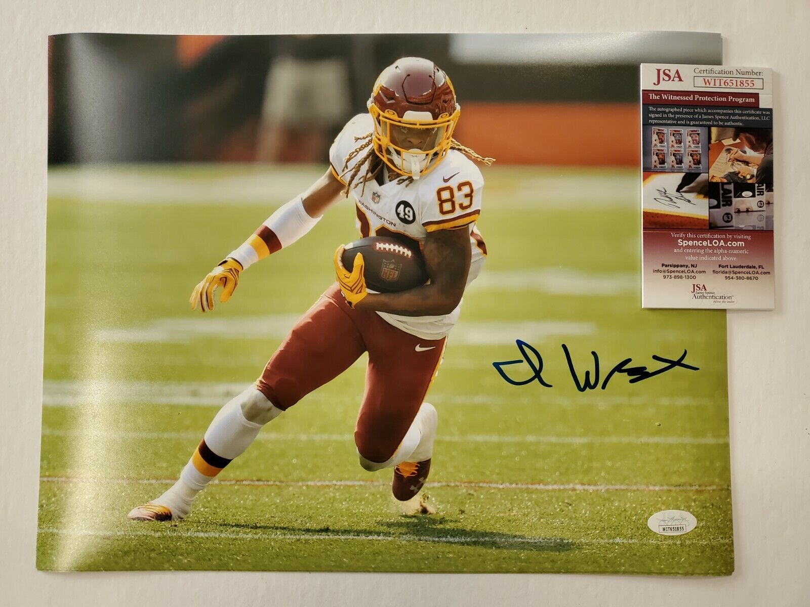 Washington Football Team Isaiah Wright Autographed 11X14 Photo Jsa Coa –  MVP Authentics