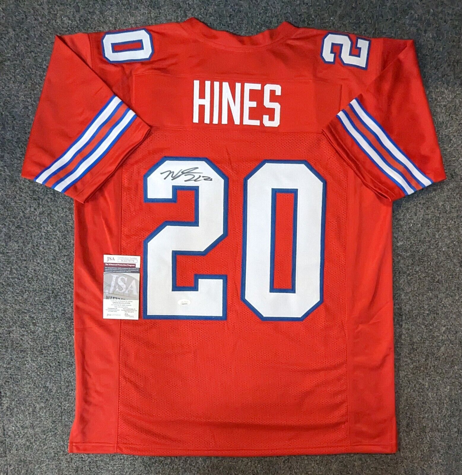 Buffalo Bills Nyheim Hines Autographed Signed Jersey Jsa Coa