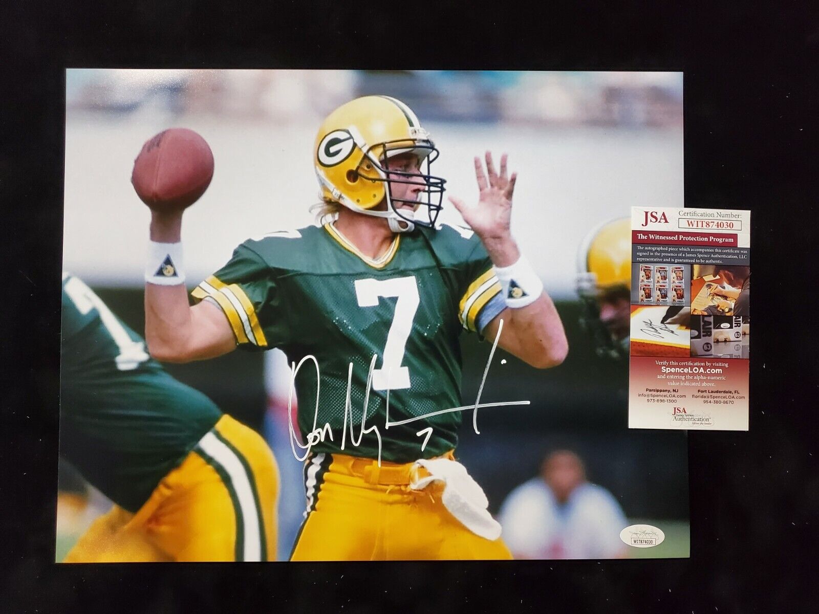 PACKERS Don Majkowski signed football w/ Instant Replay Game 11-5-89 AUTO  JSA