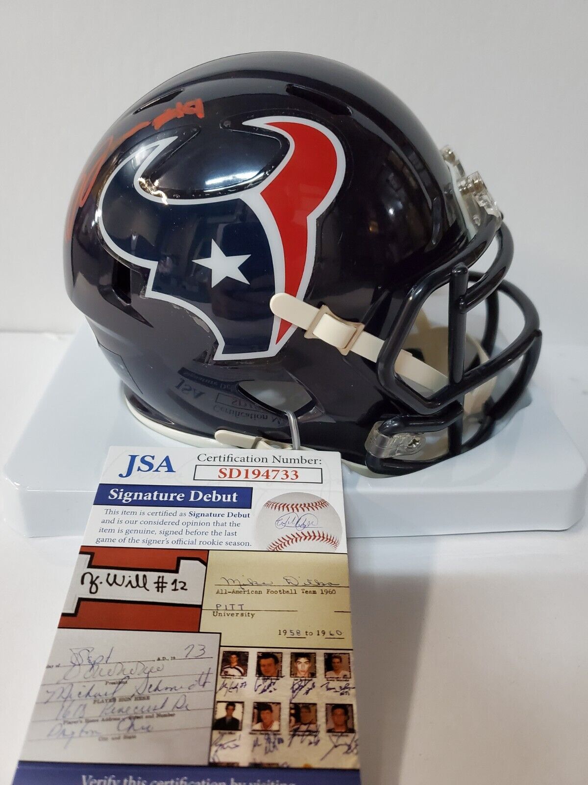 Jacksonville Jaguars Tyson Campbell Signed Speed Mini Helmet Jsa Coa