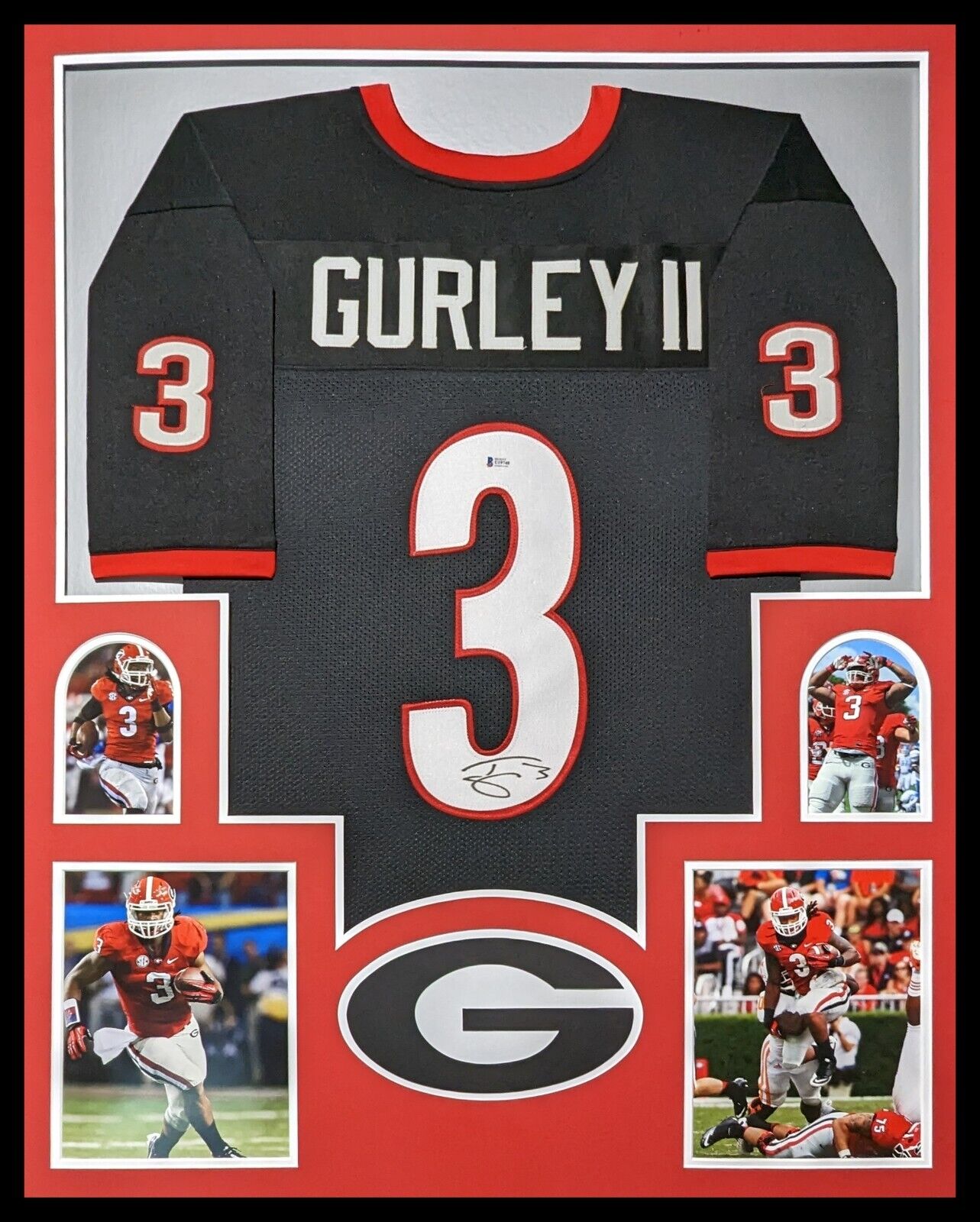 TODD GURLEY SIGNED AUTOGRAPHED JERSEY LEAF COA GEORGIA BULLDOGS at