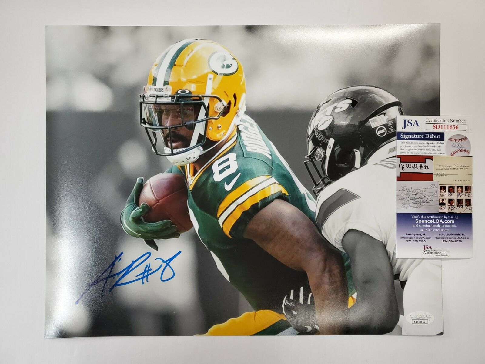 Green Bay Packers Amari Rodgers Signed Insc Full Size Authentic