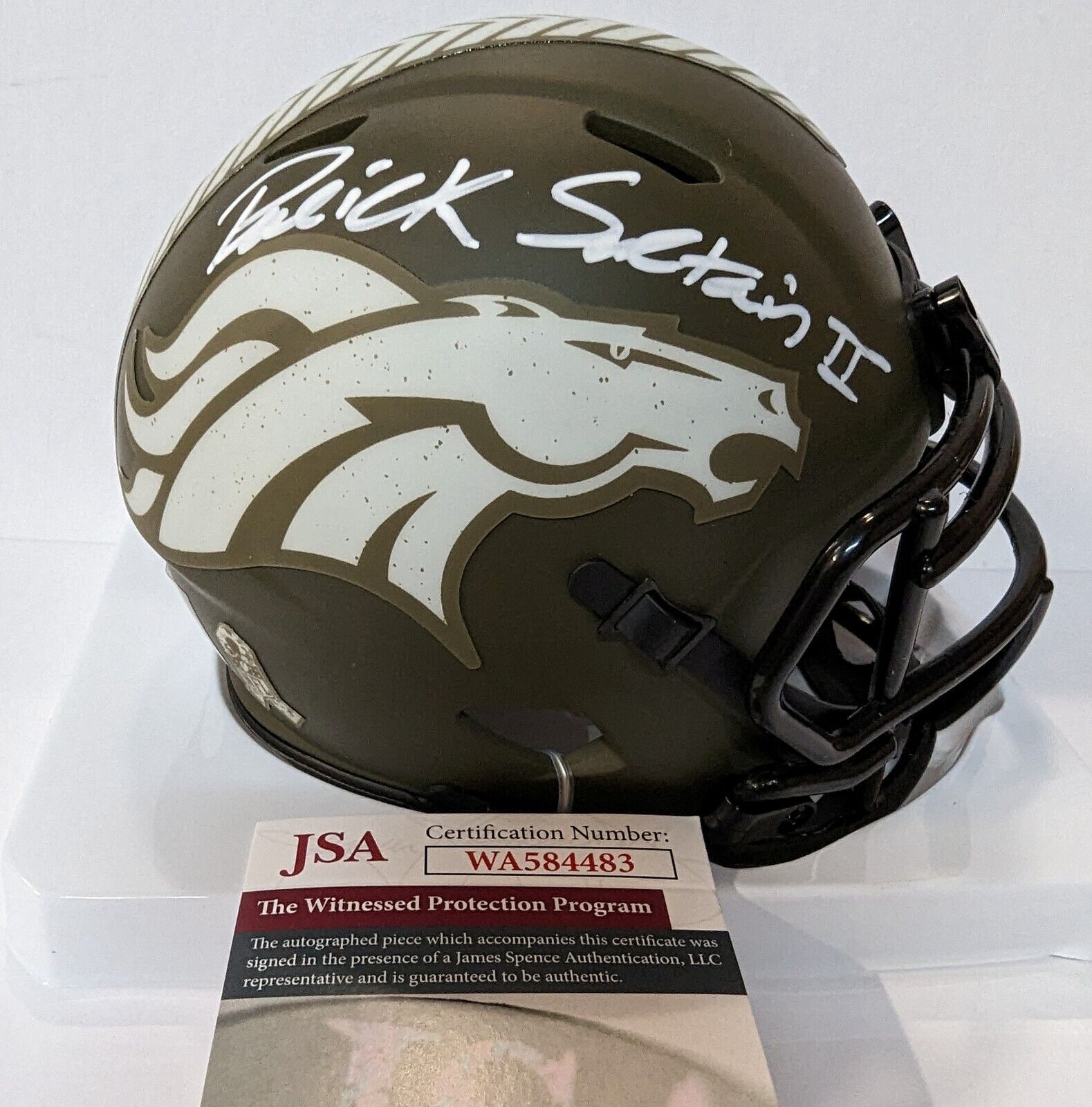 Denver Broncos Pat Surtain Ii Autographed Signed Flash Mini Helmet Jsa –  MVP Authentics