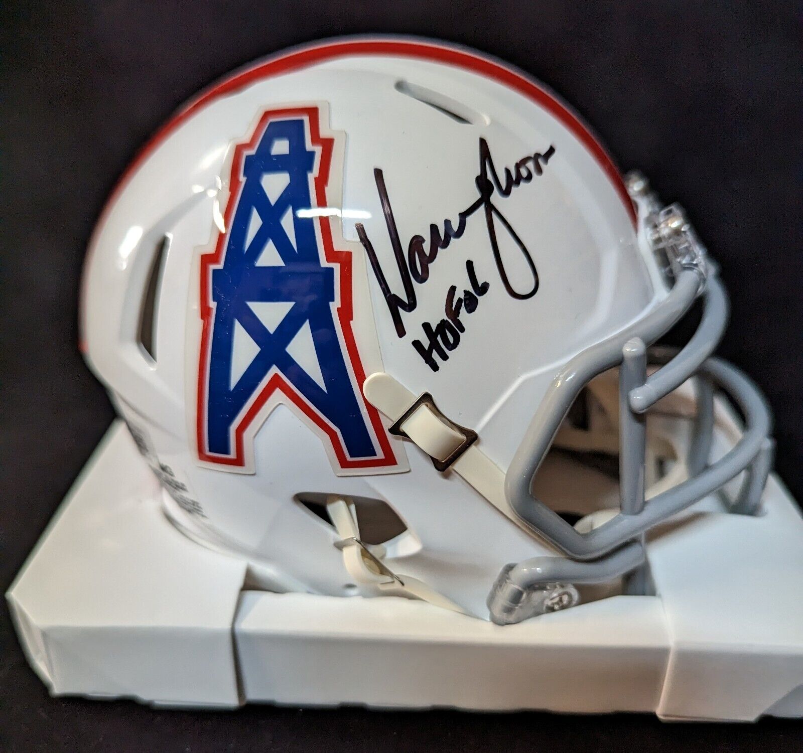 Warren Moon Autographed Signed Houston Oilers Speed Mini Helmet Becket –  MVP Authentics