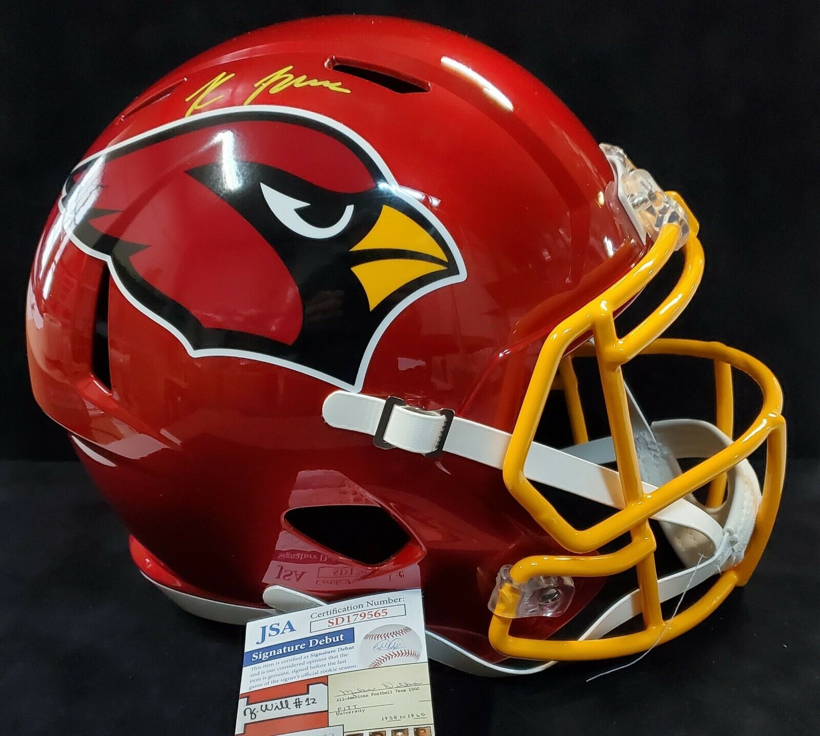 Arizona Cardinals Rondale Moore Full Size Flash Replica Helmet Jsa