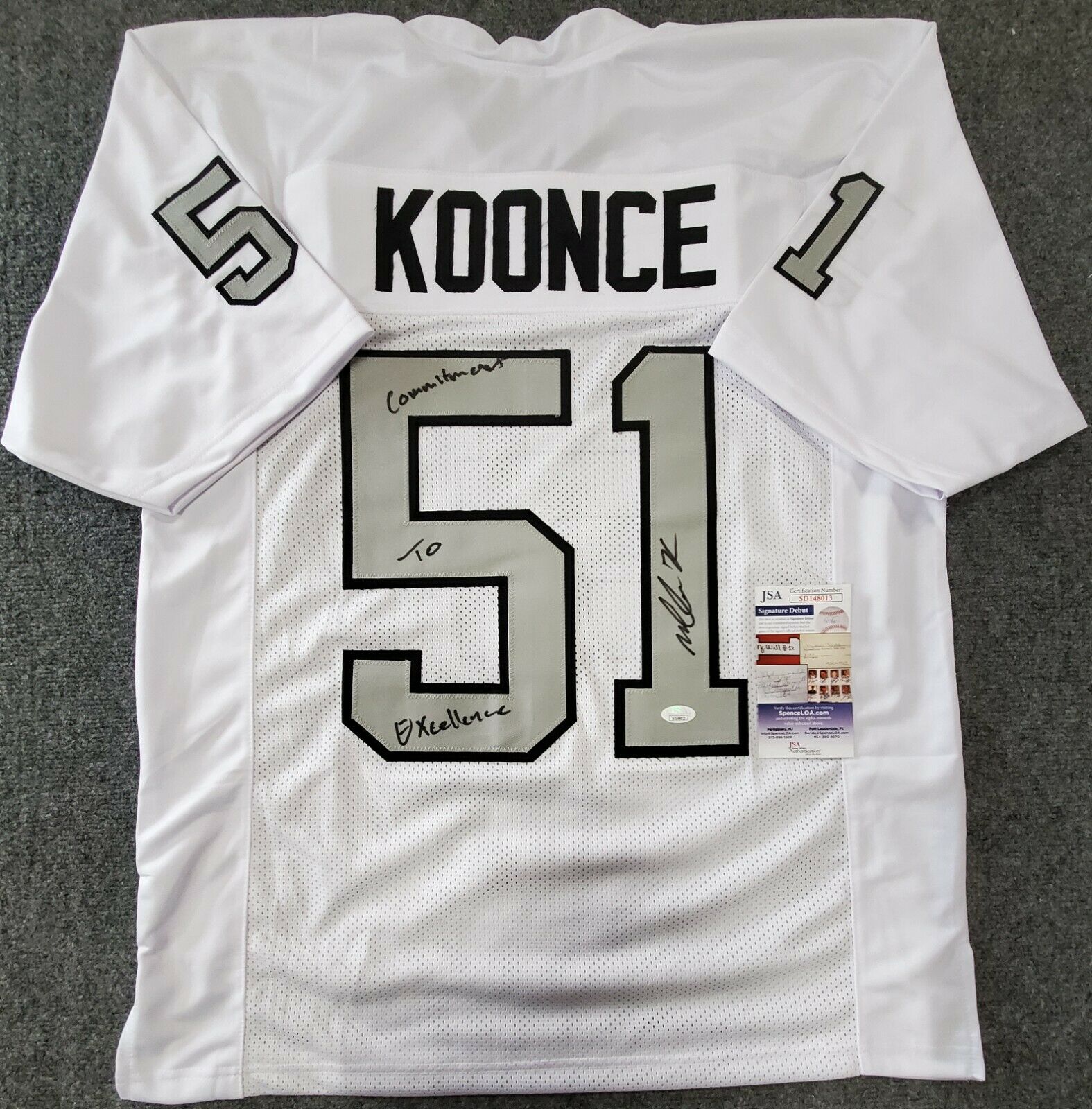 Las Vegas Raiders Malcolm Koonce Autographed Jersey Jsa Coa – MVP Authentics