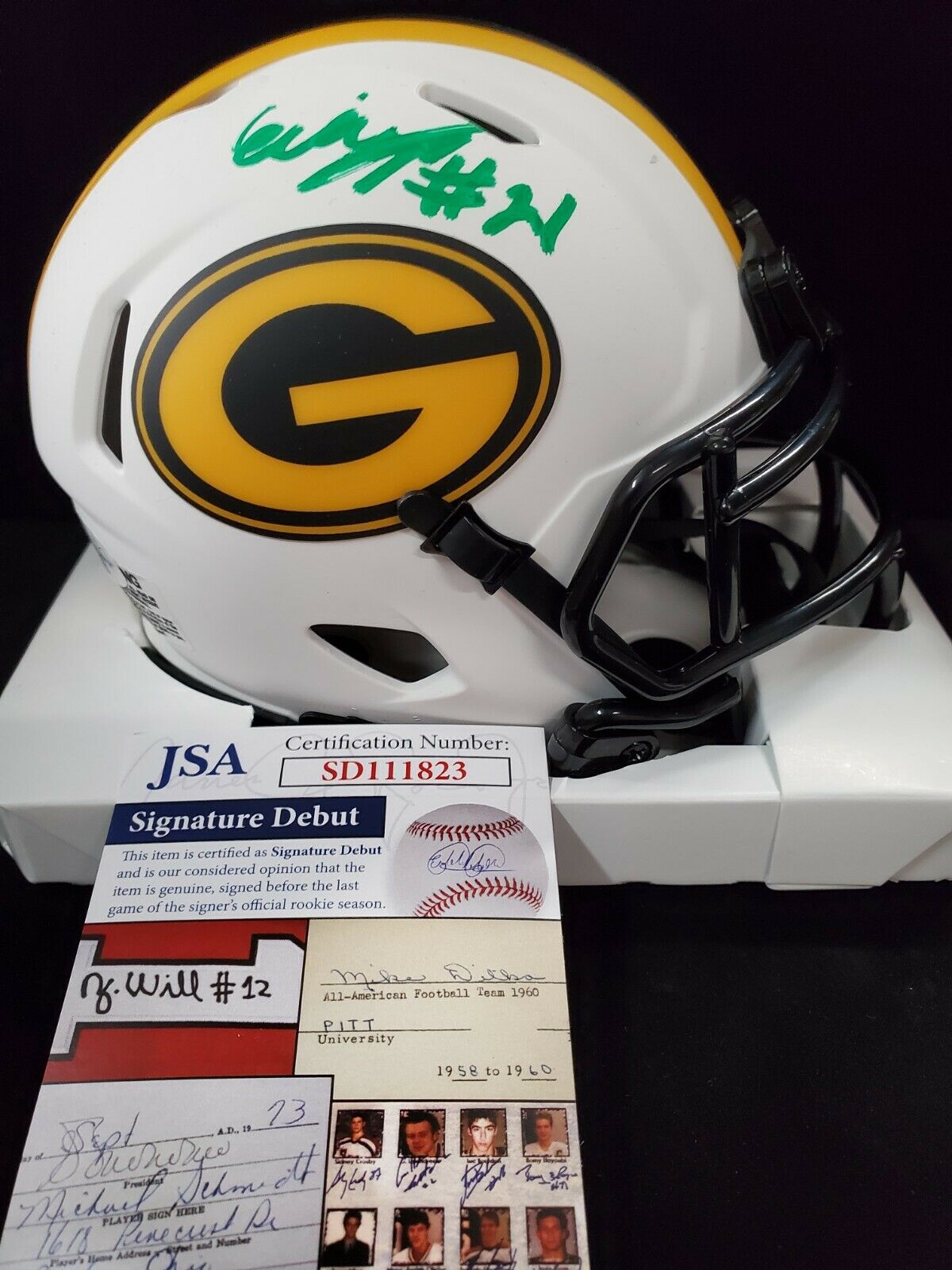 green bay packers mini helmet