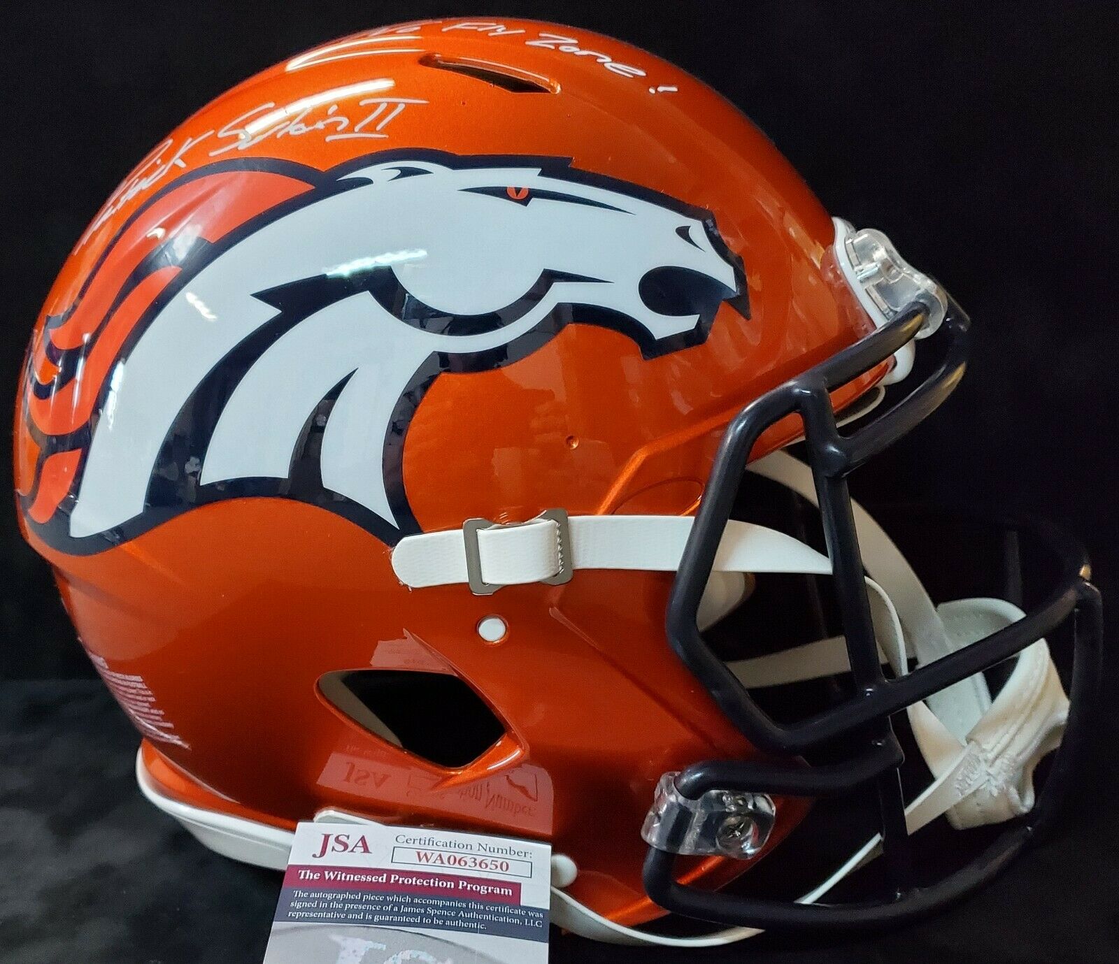 Denver Broncos Pat Surtain Ii Signed Inscribe Full Sz Flash Authentic  Helmet Jsa