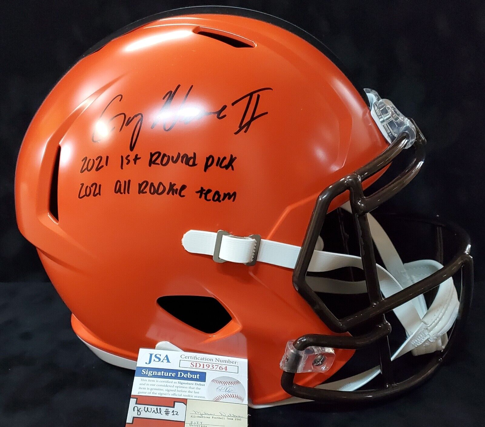 Cleveland Browns Greg Newsome Ii Signed Full Size Speed Replica
