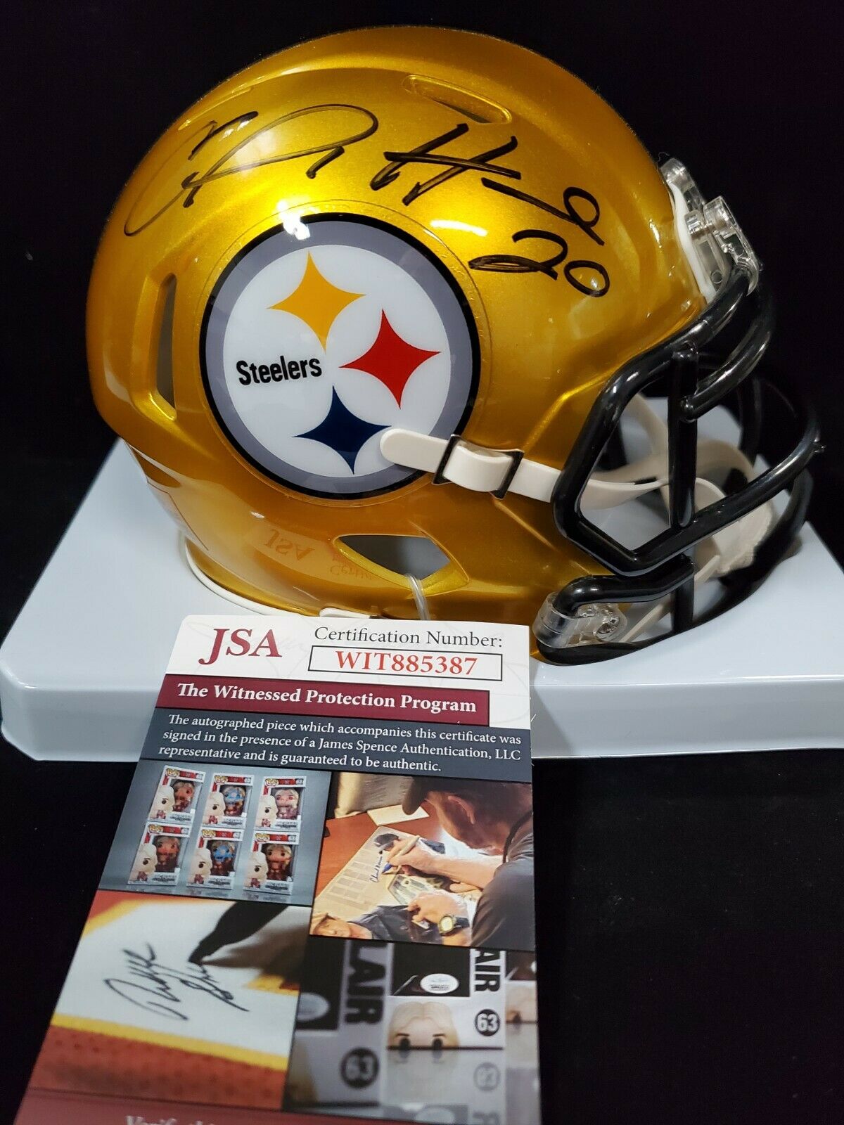 steelers autographed mini helmets