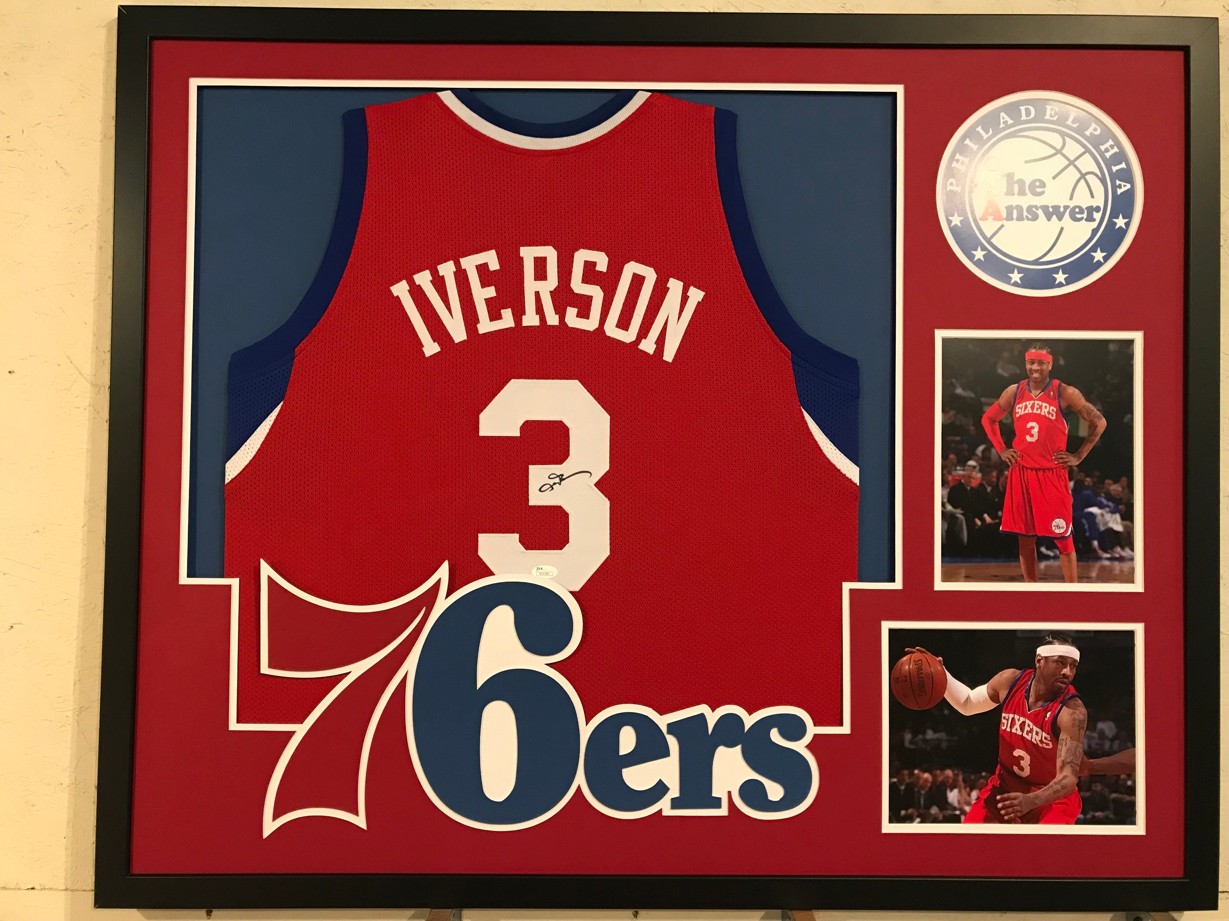 Jersey Framing - Horizontal Photo Cadillac With Custom Lettering