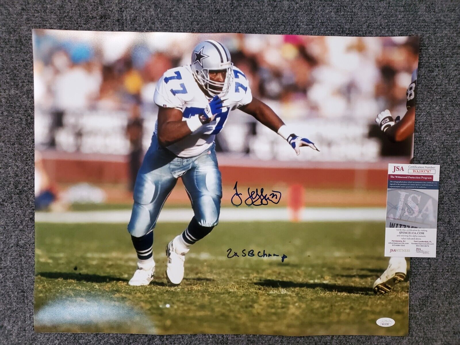 Dallas Cowboys Jim Jeffcoat Autographed Signed Inscribed 11X14 Photo Jsa Coa