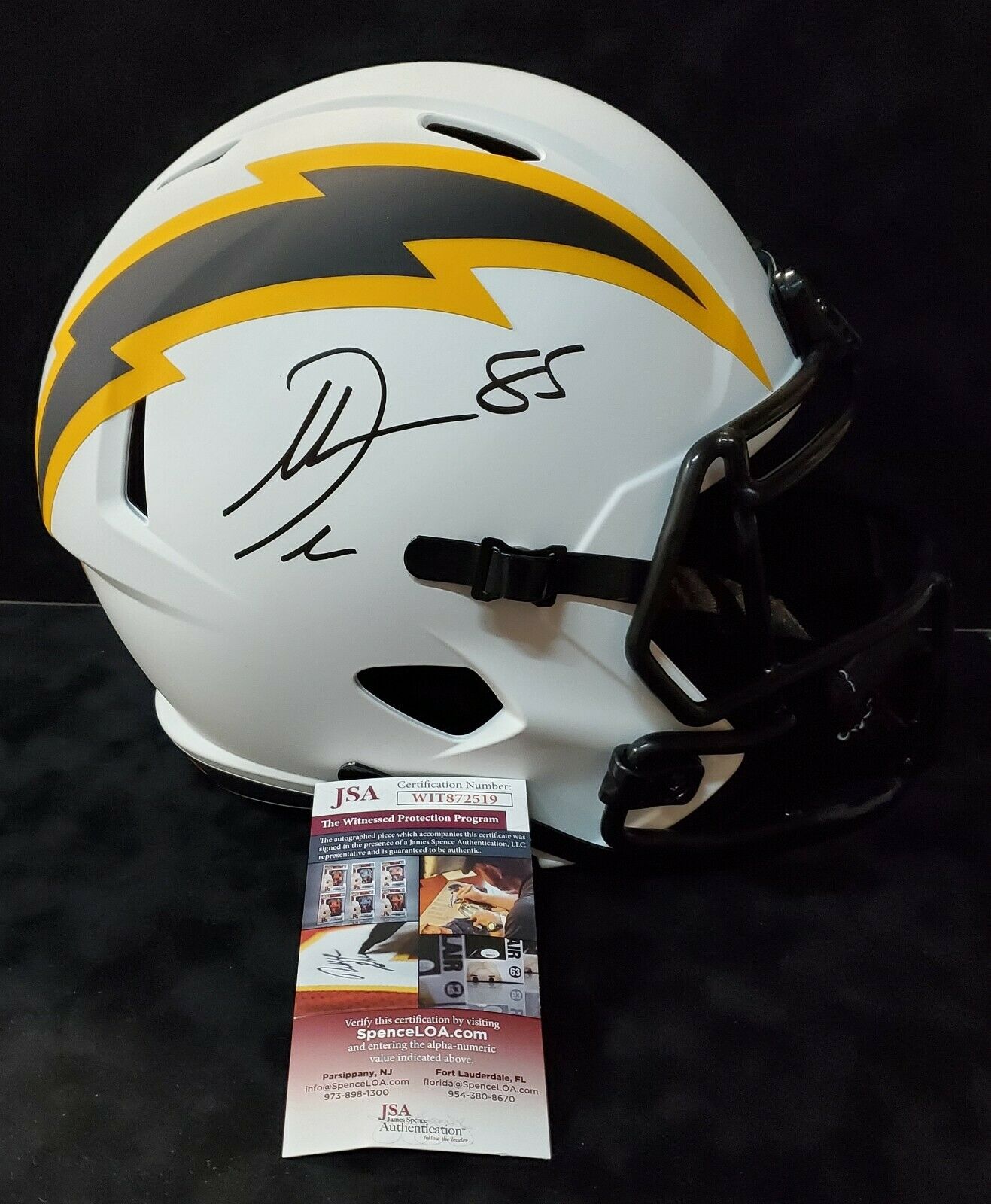 San Diego Chargers Antonio Gates Signed Full Size Lunar Rep Helmet