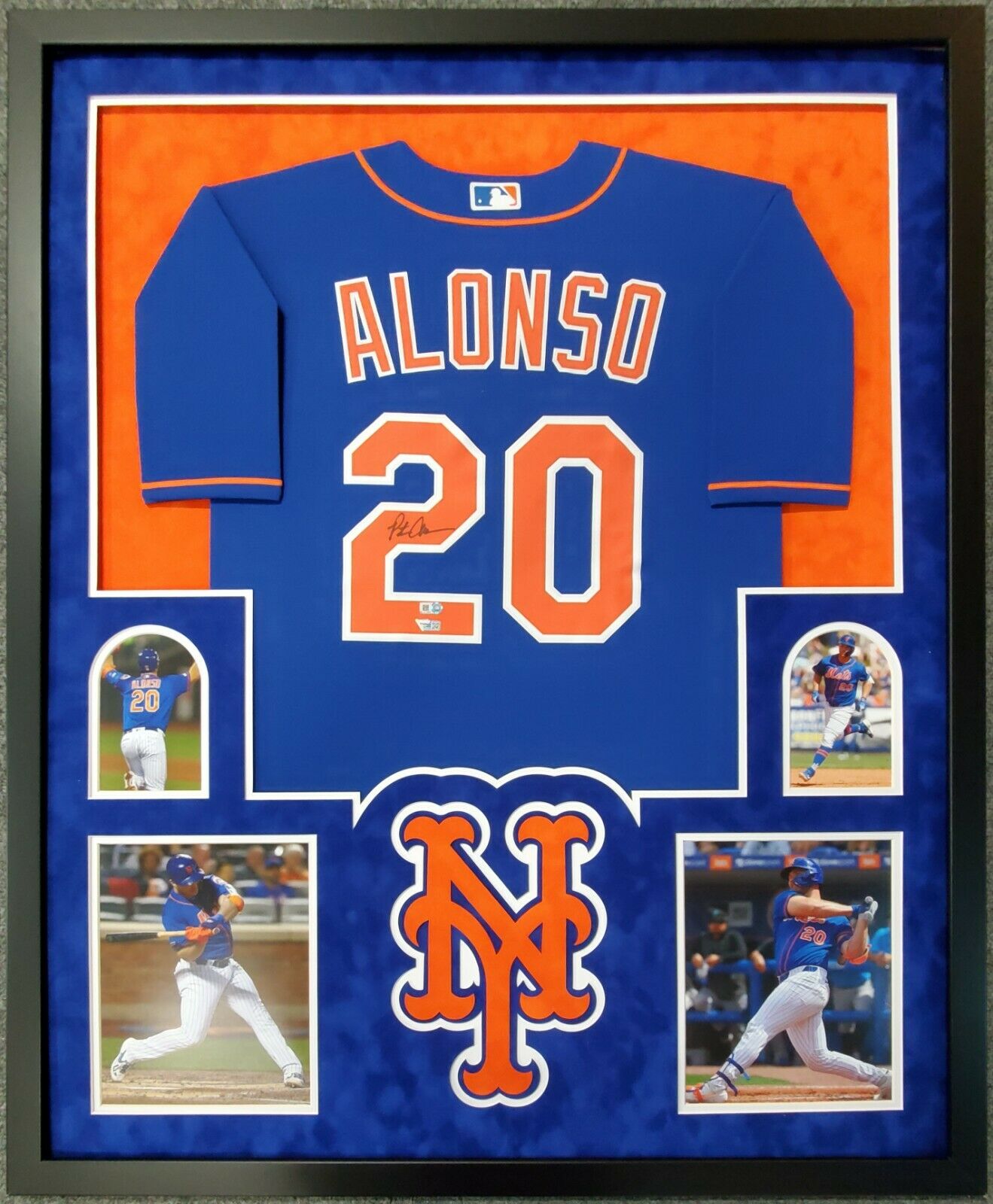 Framed N.Y. Mets Pete Alonso Autographed Signed Jersey Fanatics