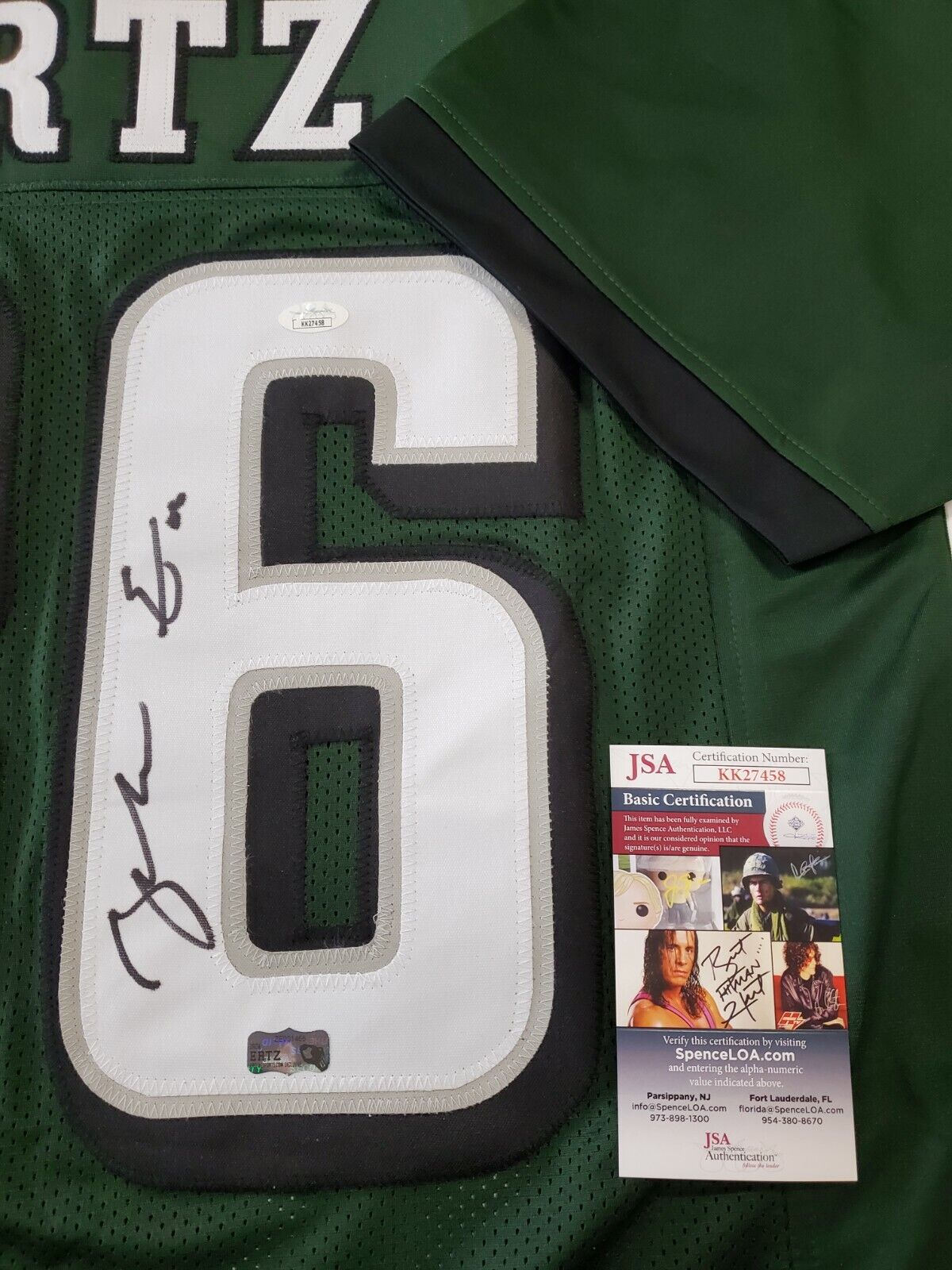 Autographed best sale eagles jersey