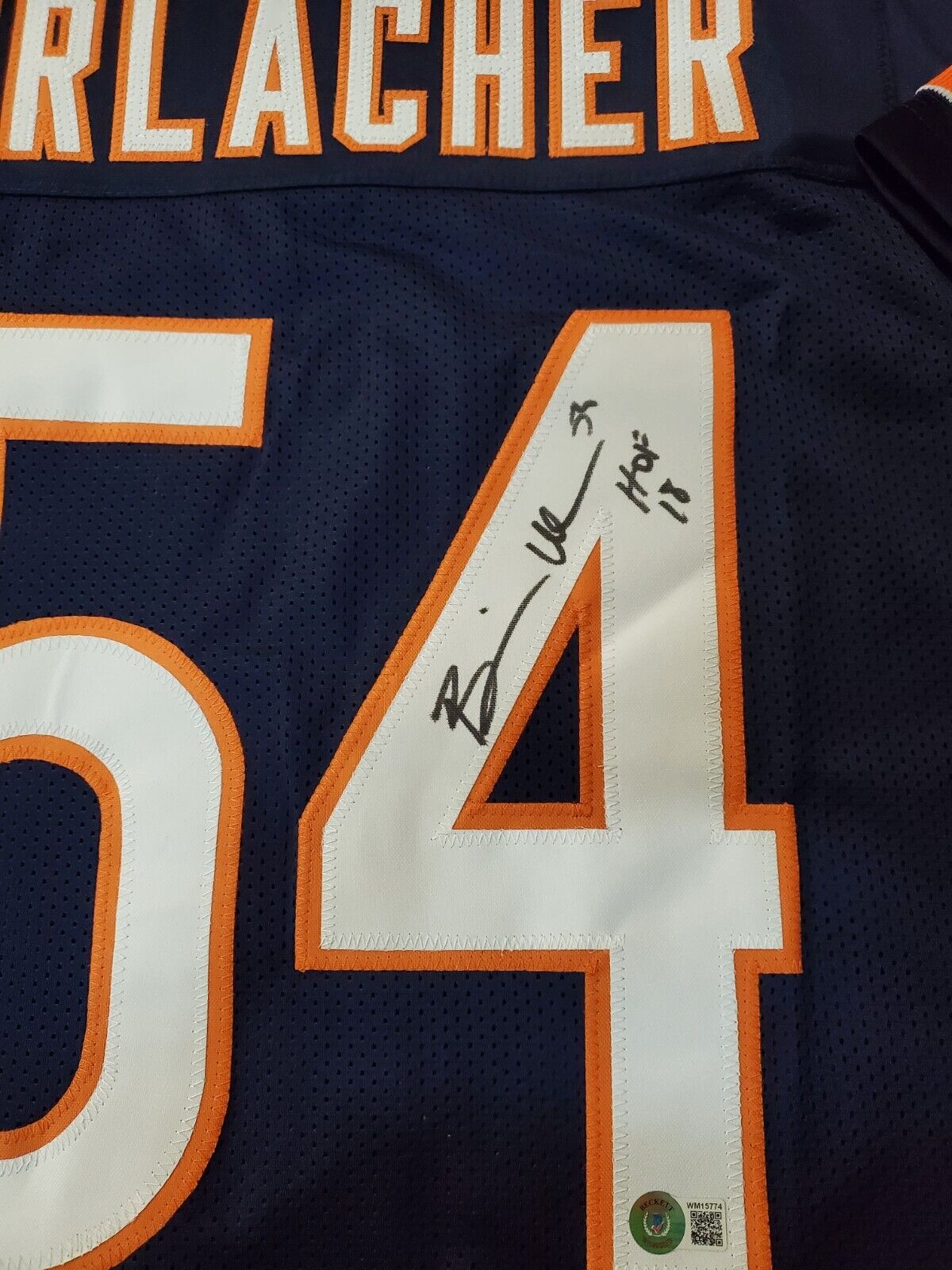 Brian urlacher signed store jersey