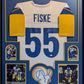 Custom Framed Los Angeles Rams Braden Fiske Autographed Signed Jersey Jsa Coa