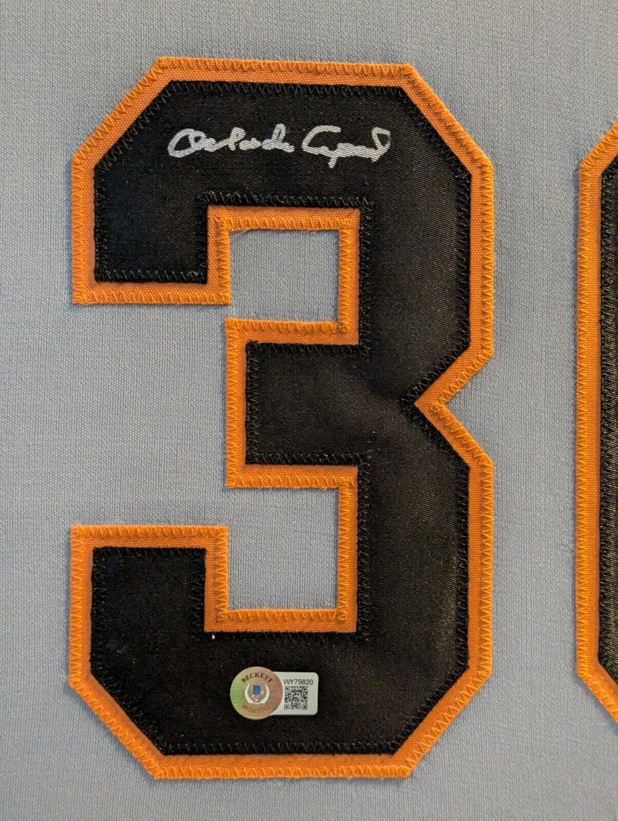 Framed San Francisco Giants Orlando Cepeda Autographed Signed Jersey Beckett