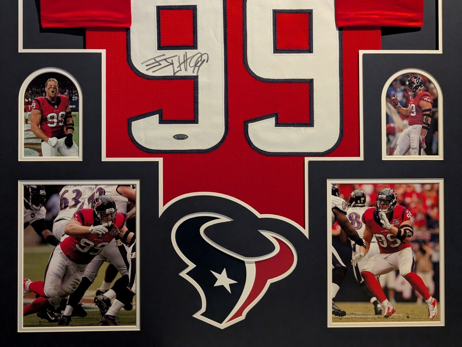 Jj watt signed jersey framed clearance