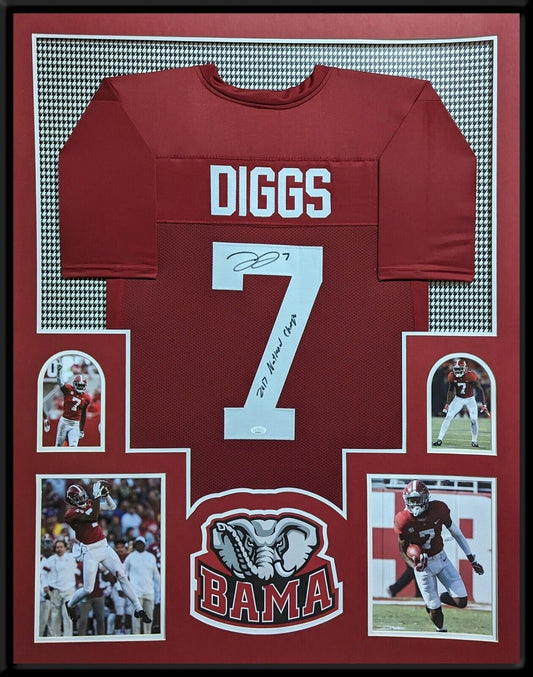 MVP Authentics Framed Alabama Crimson Tide Stephon Diggs Autographed Signed Jersey Jsa Coa 426.60 sports jersey framing , jersey framing