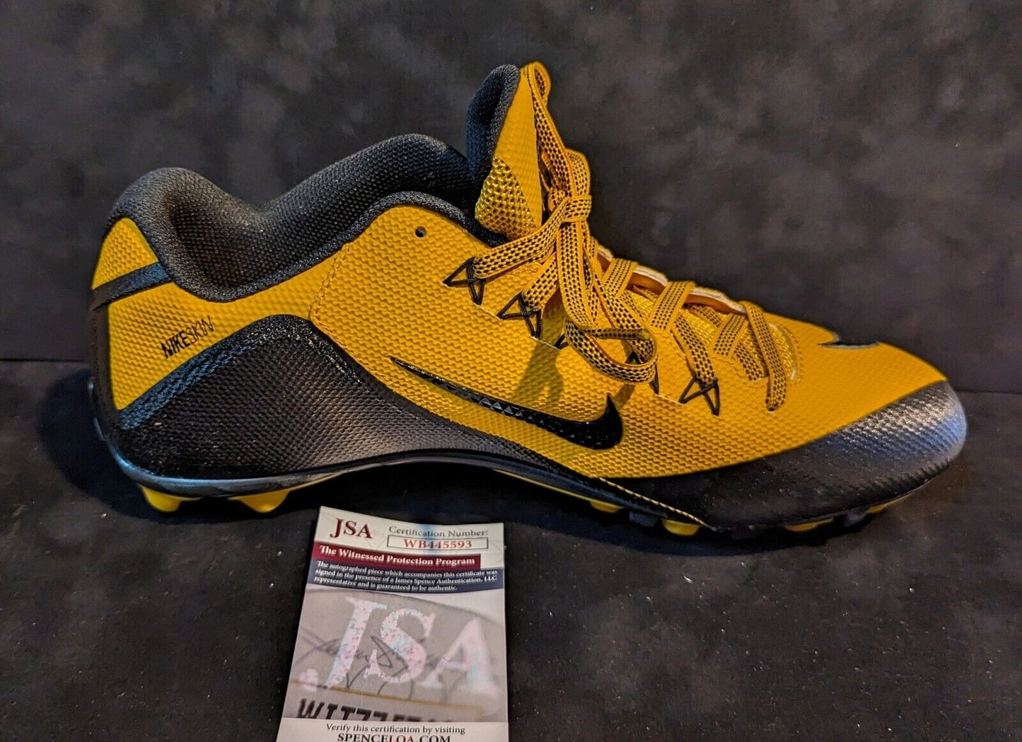 Pittsburgh Steelers Joey Porter Jr & Sr Autographed Signed Pair Cleats Jsa Coa