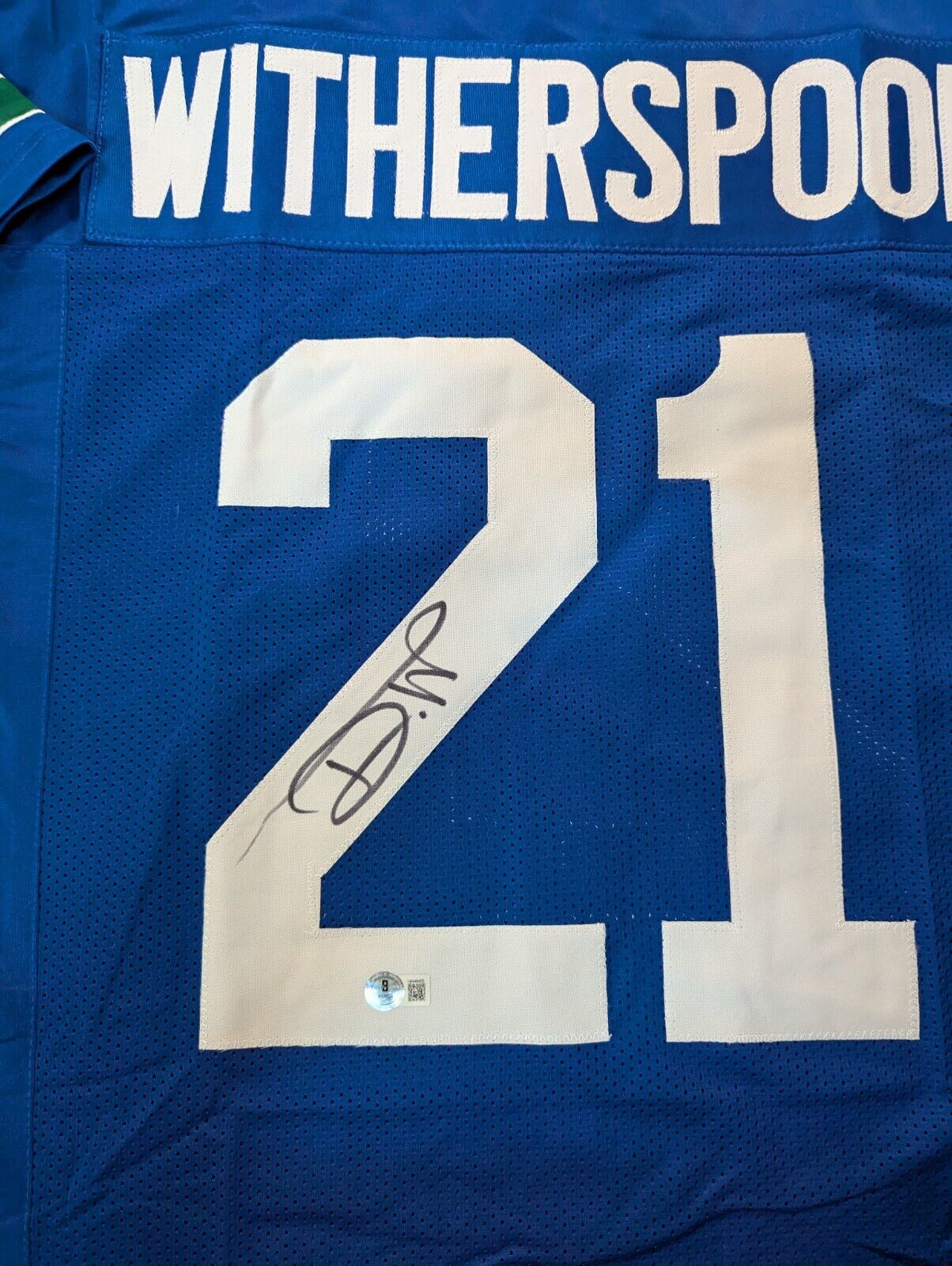 Seattle Seahawks Devon Witherspoon Autographed Signed Jersey Beckett Hologram