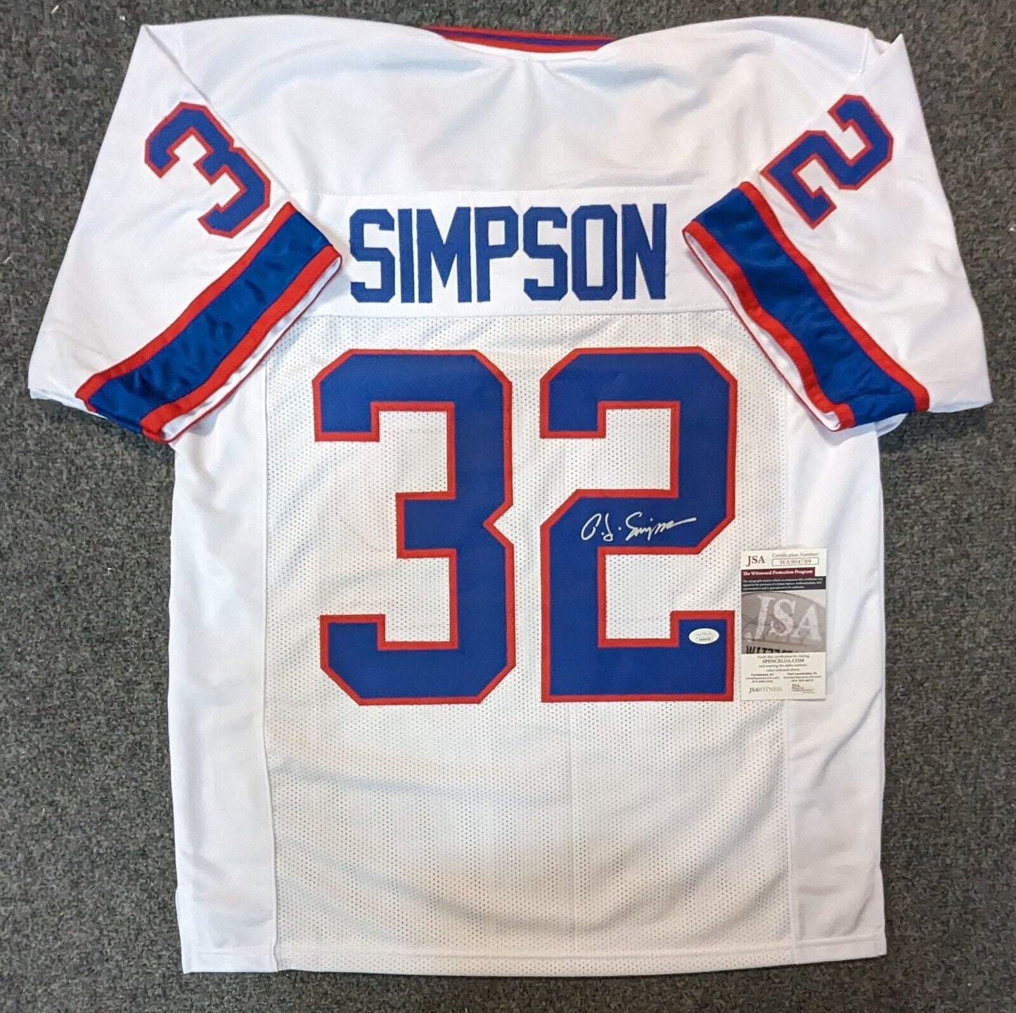 MVP Authentics Buffalo Bills Oj Simpson Autographed Signed Jersey Jsa Coa 180 sports jersey framing , jersey framing