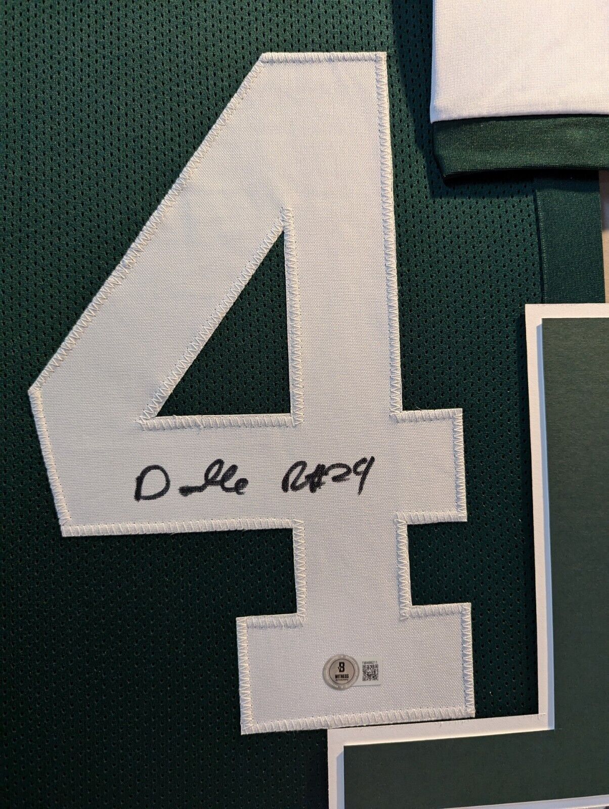 Framed New York Jets Darrelle Revis Autographed Signed Jersey Beckett Holo