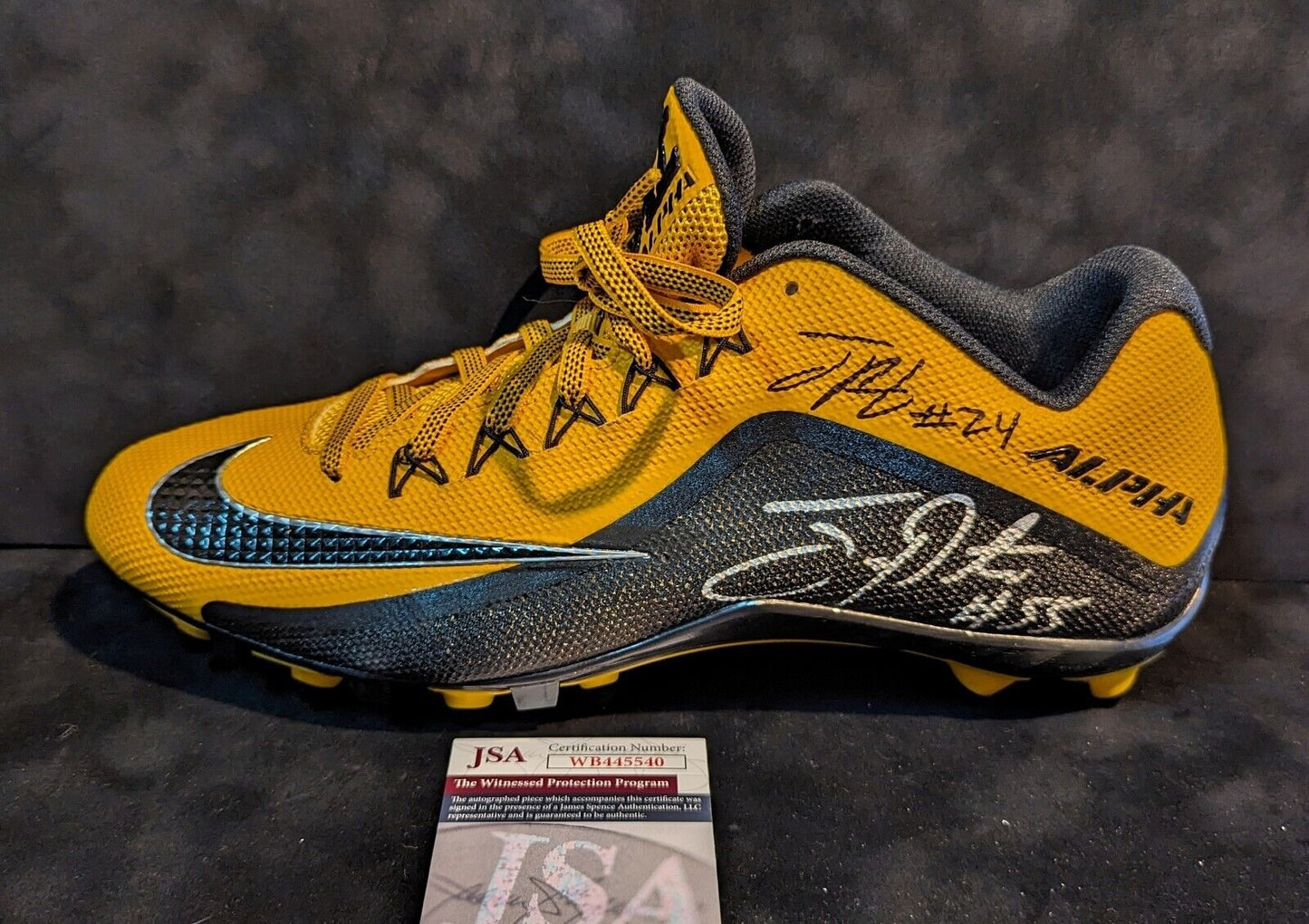 Pittsburgh Steelers Joey Porter Jr & Sr Dual Autographed Signed Cleat Jsa Coa