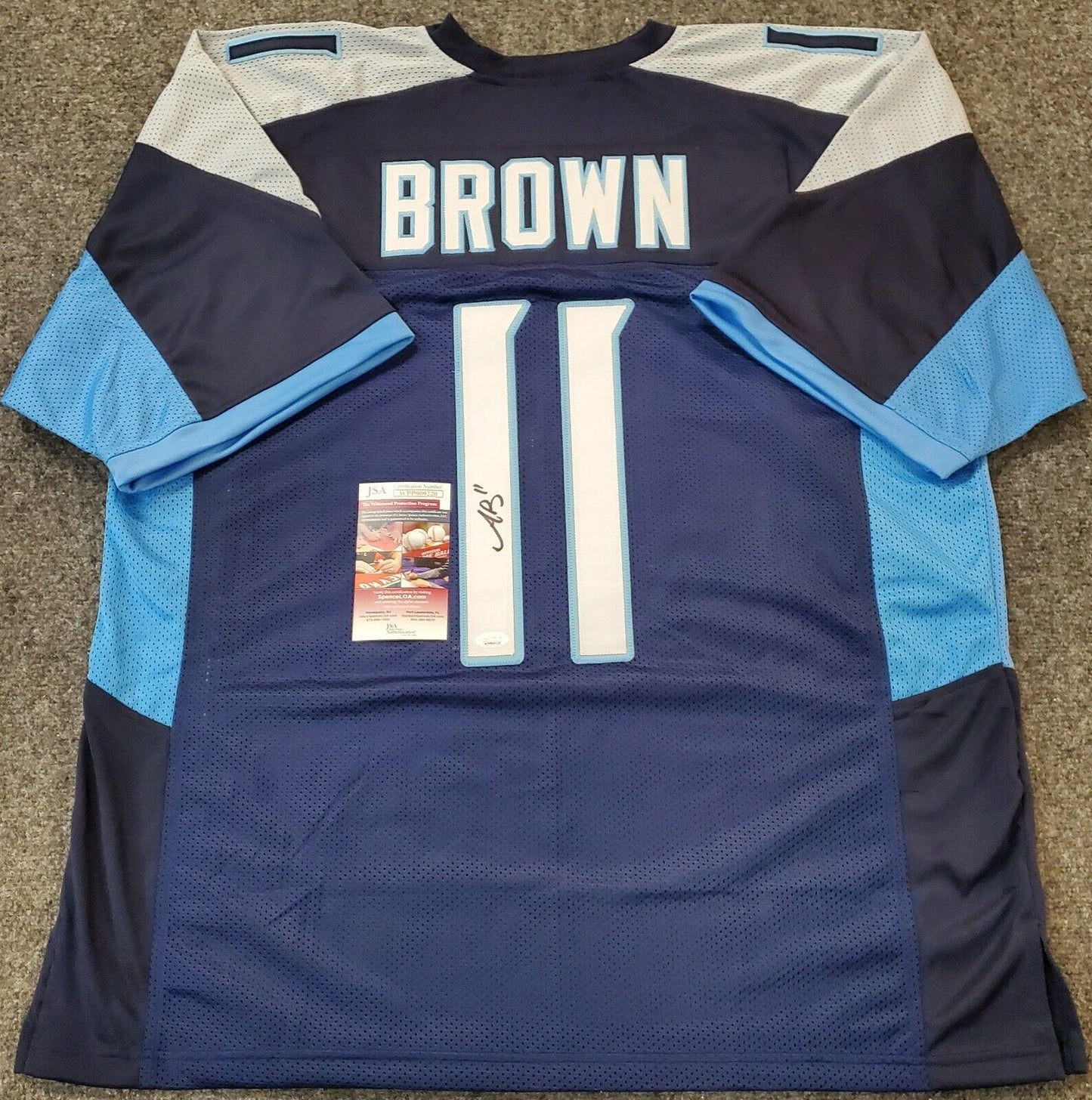 MVP Authentics Tennessee Titans Aj Brown Autographed Signed Jersey Jsa  Coa 80.10 sports jersey framing , jersey framing