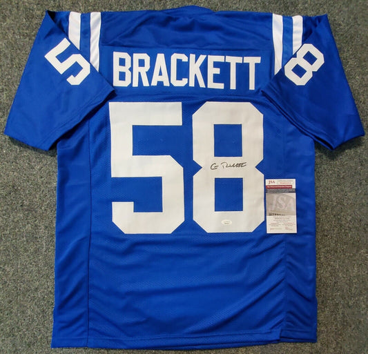 MVP Authentics Indianapolis Colts Gary Brackett Autographed Signed Jersey Jsa Coa 99 sports jersey framing , jersey framing