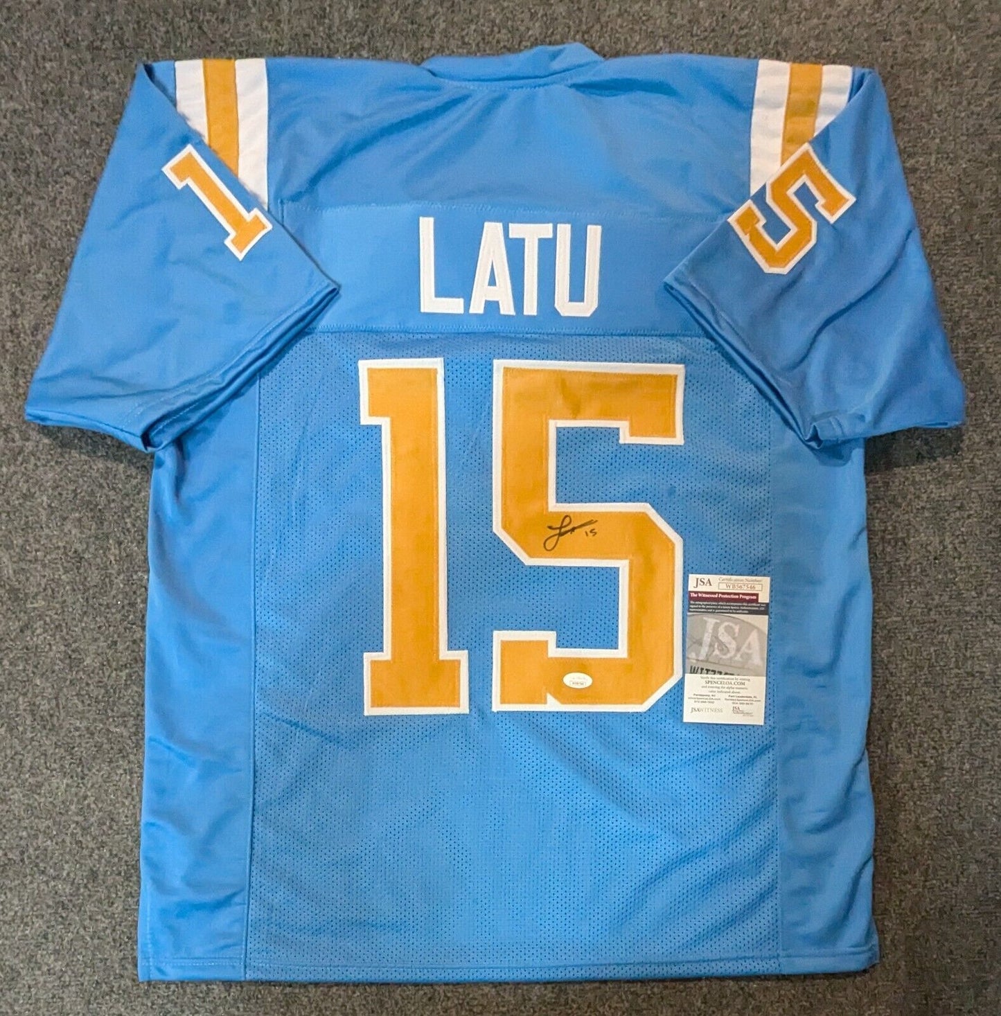 Ucla Bruins Laiatu Latu Autographed Signed Jersey Jsa Coa