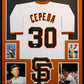 Framed San Francisco Giants Orlando Cepeda Autographed Signed Jersey Jsa Coa