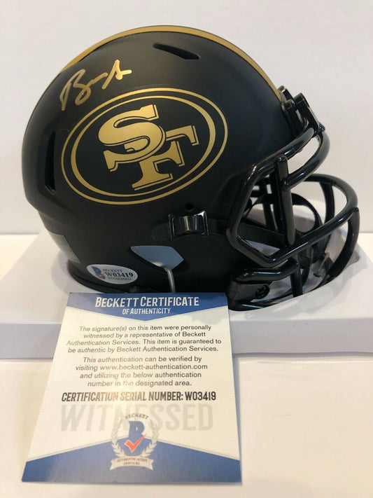 MVP Authentics Brandon Aiyuk Autographed Signed S.F. 49Ers Eclipse Mini Helmet Beckett Coa 116.10 sports jersey framing , jersey framing