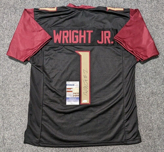 MVP Authentics Florida State Seminoles Winston Wright Jr Autographed Signed Jersey Jsa Coa 108 sports jersey framing , jersey framing