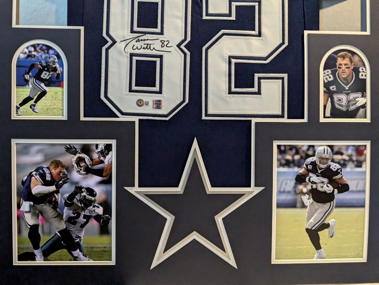 Framed Dallas Cowboys Jason Witten Autographed Signed Jersey Beckett Holo