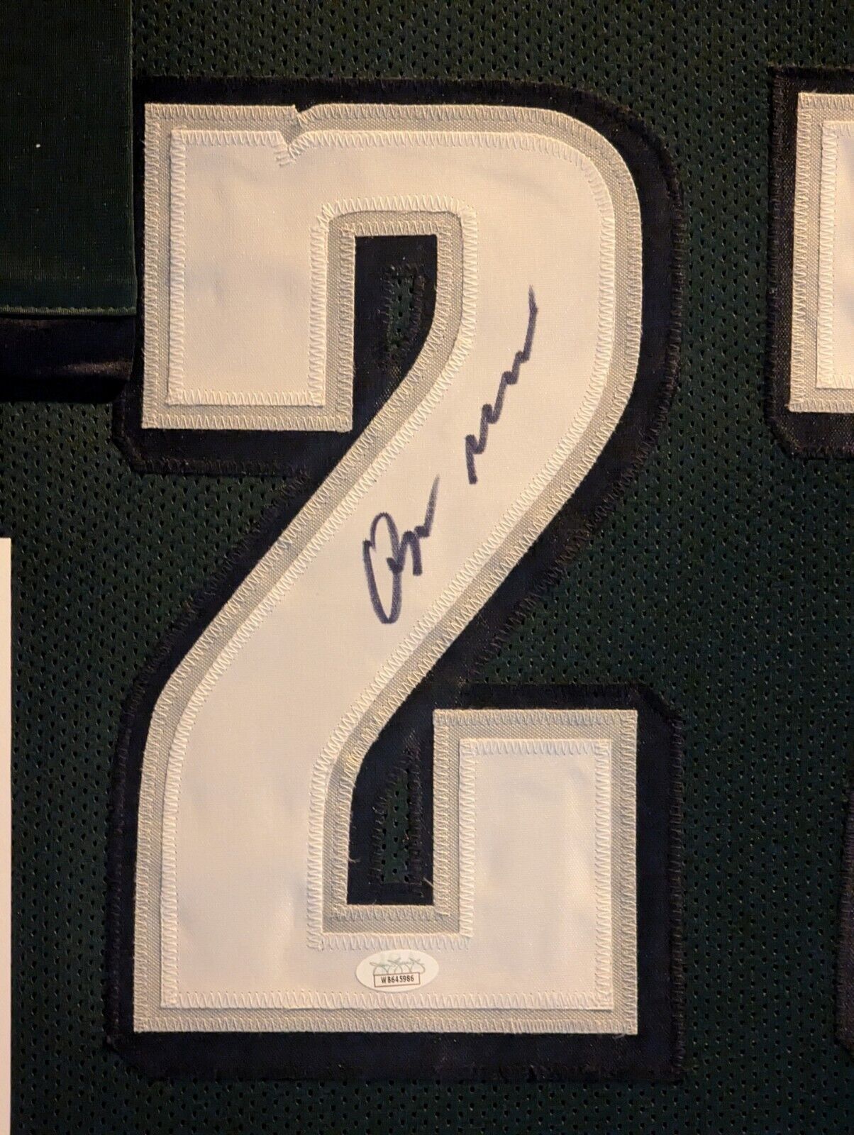 Framed Philadelphia Eagles Quinyon Mitchell Autographed Signed Jersey Jsa Coa