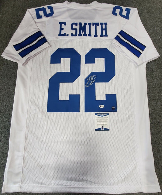 MVP Authentics Dallas Cowboys Emmitt Smith Autographed Signed Jersey Beckett  Coa 251.10 sports jersey framing , jersey framing