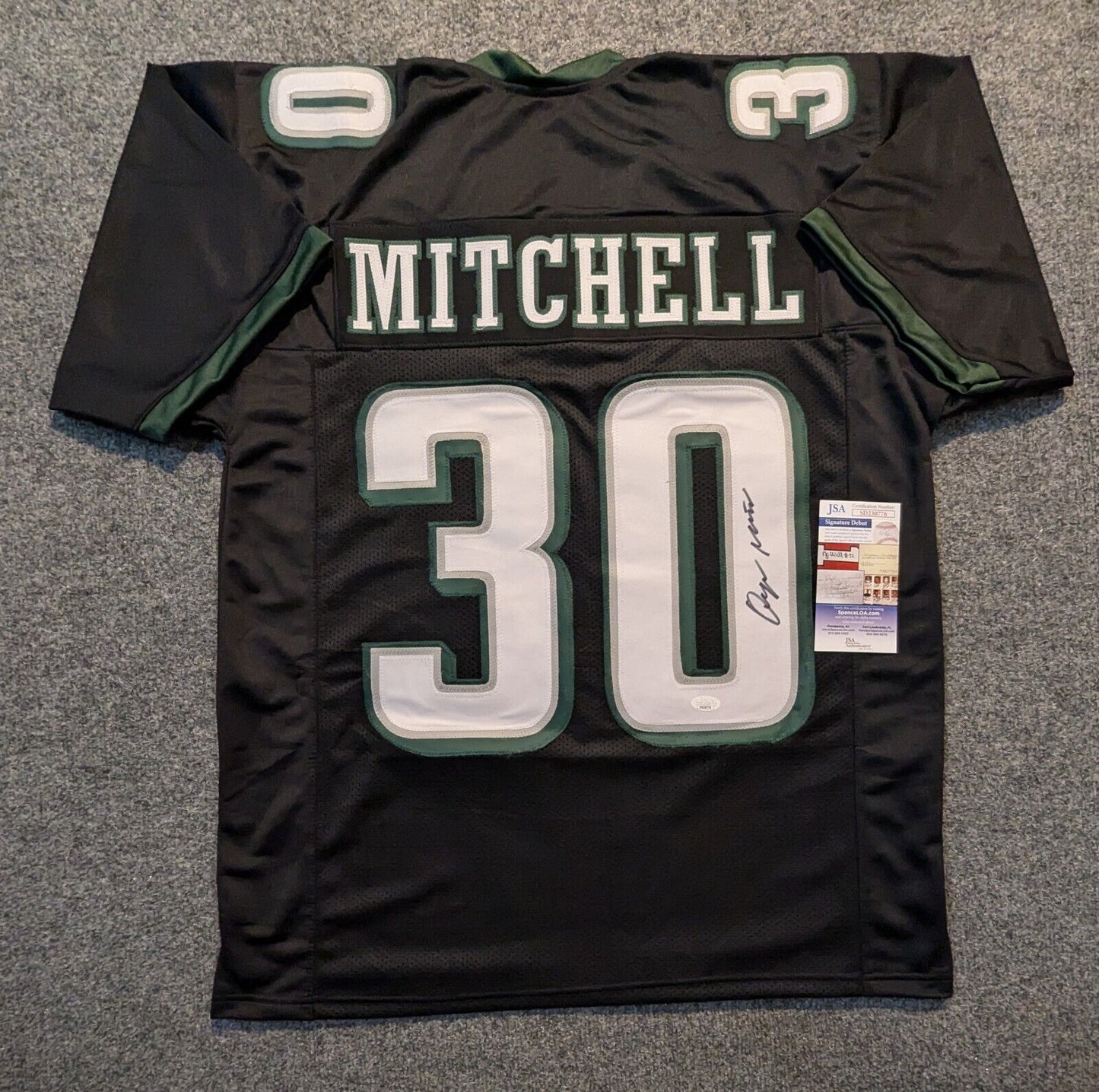 Philadelphia Eagles Quinyon Mitchell Autographed Signed Jersey Jsa Coa