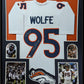 Framed Denver Broncos Derek Wolfe Autographed Signed Inscribed Jersey Jsa Coa