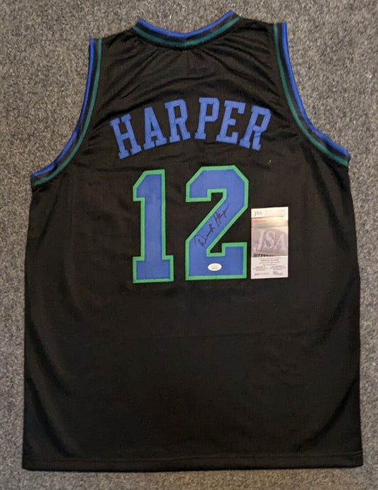 Dallas Mavericks Derek Harper Autographed Signed Jersey Jsa Coa