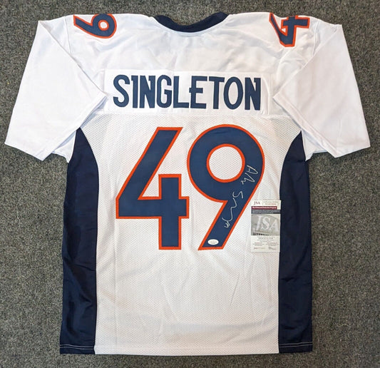 Denver Broncos Alex Singleton Autographed Signed Jersey Jsa Coa