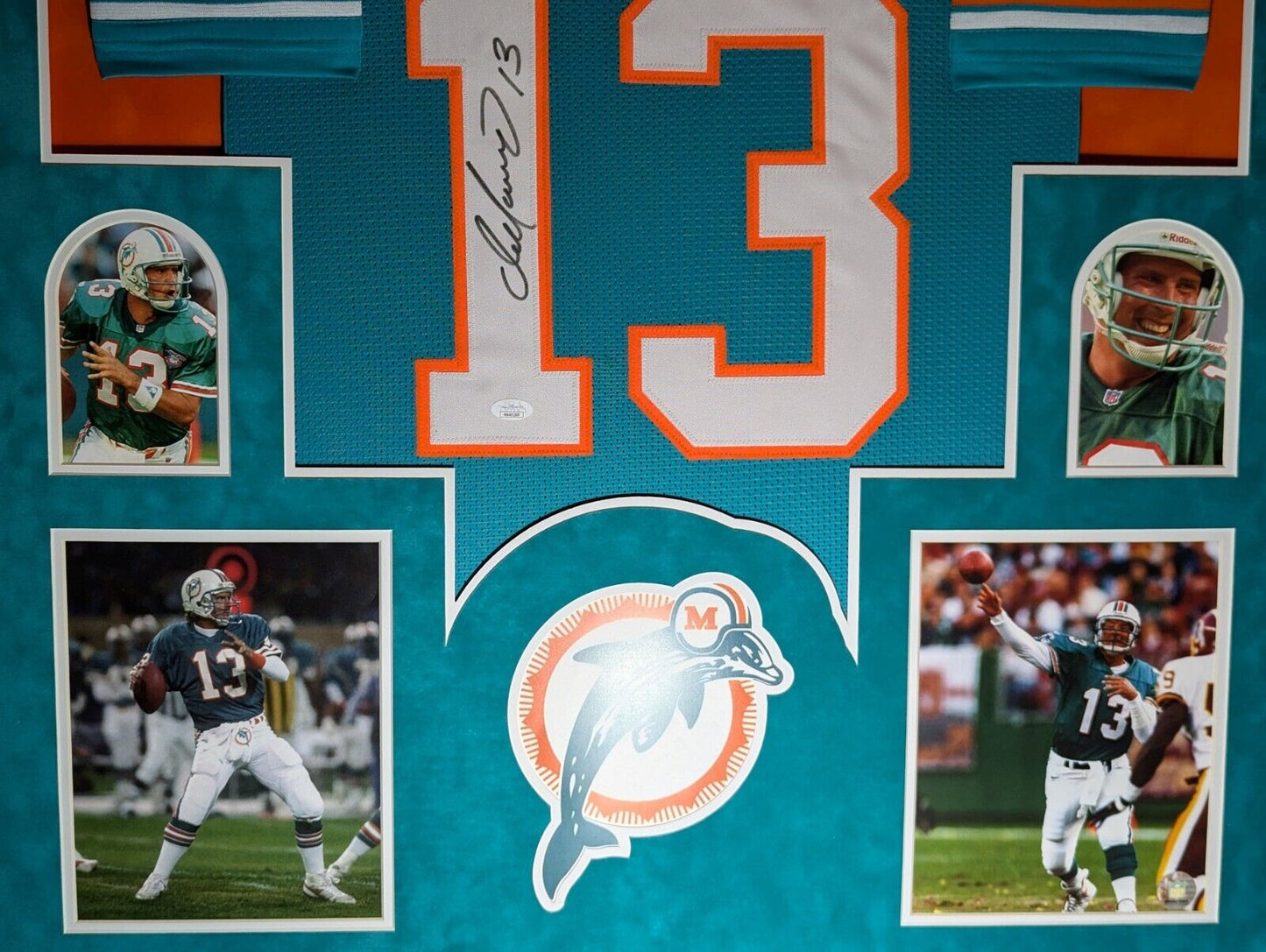 Framed Miami Dolphins Dan Marino Autographed Signed Jersey Jsa Coa