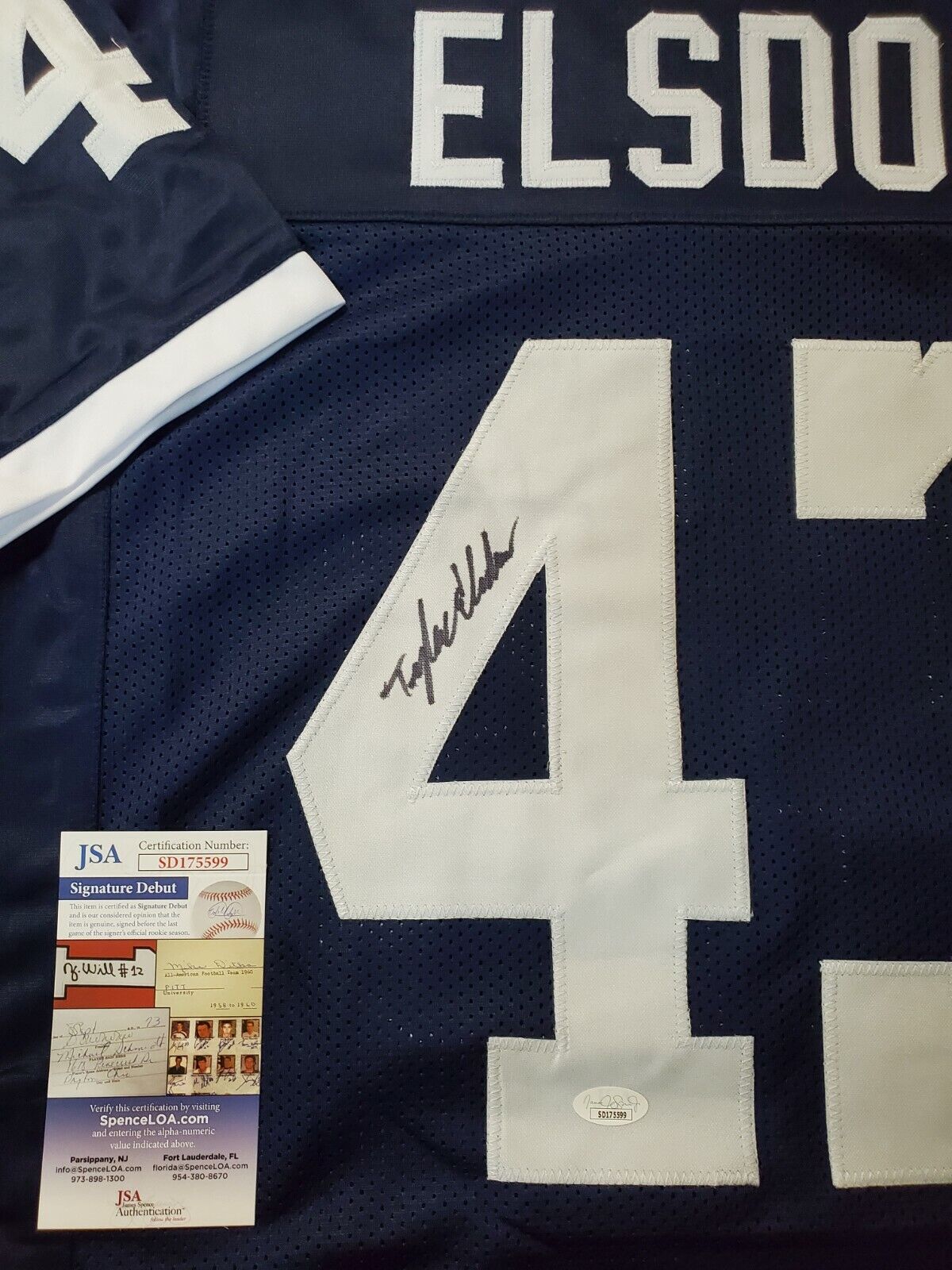 MVP Authentics Penn State Tyler Elsdon Autographed Signed Jersey Jsa Coa 72 sports jersey framing , jersey framing