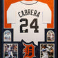 Suede Framed Detroit Tigers Miguel Cabrera Autographed Signed Jersey Jsa Coa