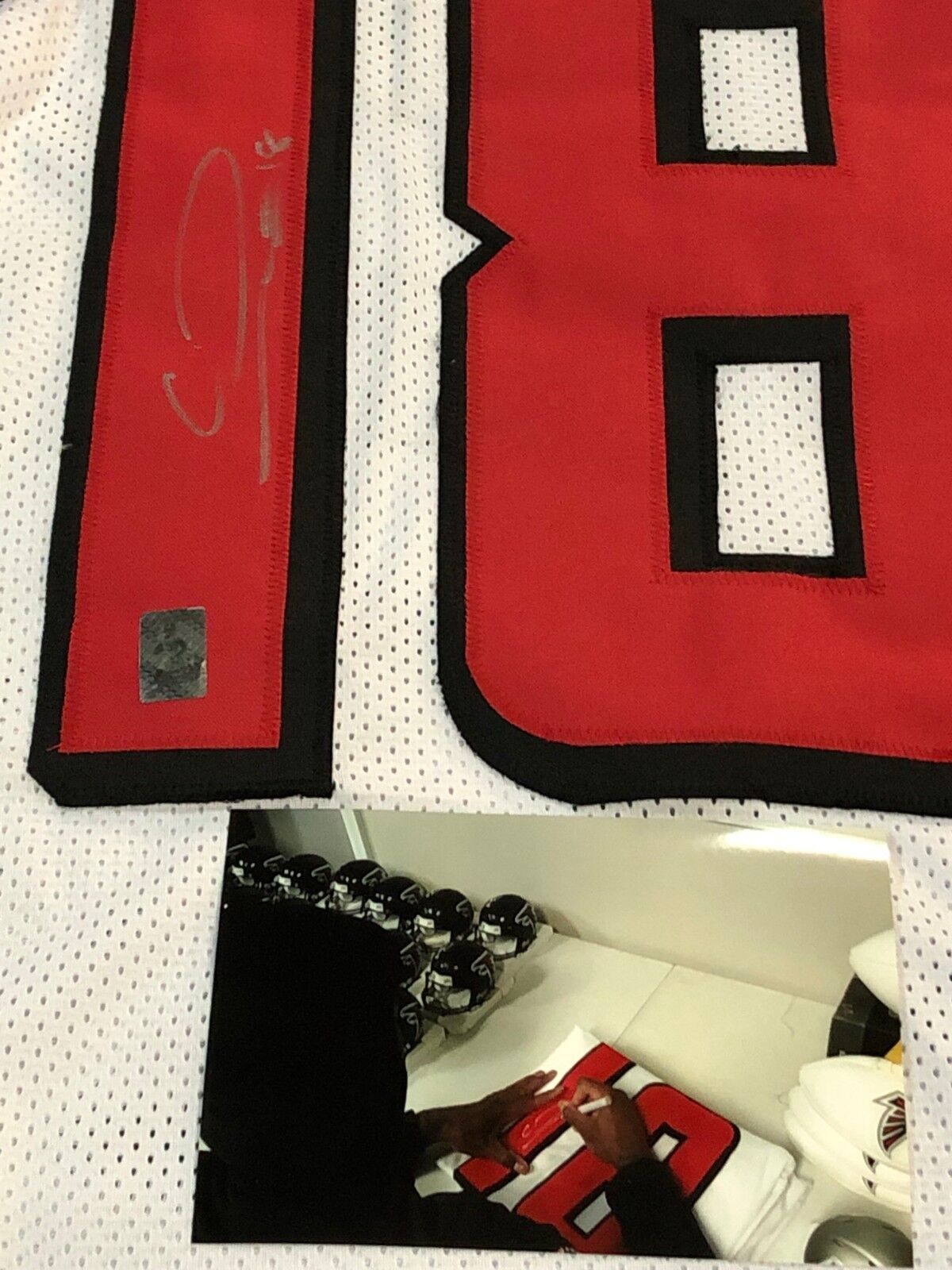 MVP Authentics Atlanta Falcons Calvin Ridley Autographed Signed Jersey Gtsm Holo 134.10 sports jersey framing , jersey framing