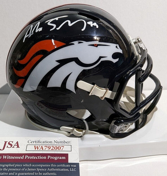 Denver Broncos Alex Singleton Autographed Signed Mini Helmet Jsa Coa