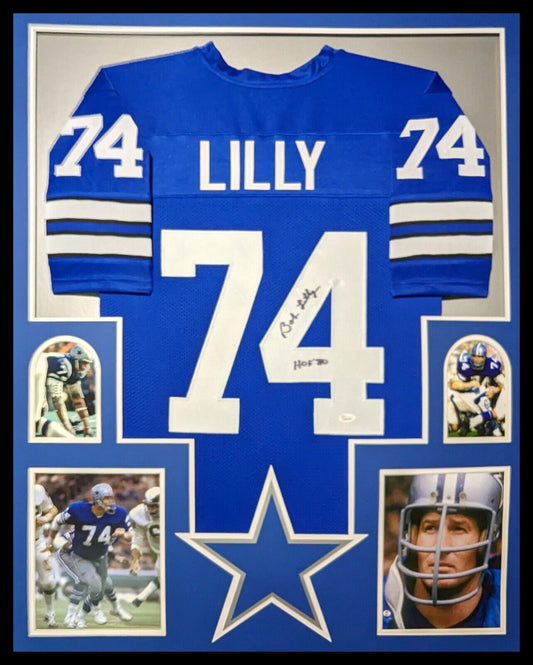 MVP Authentics Framed Dallas Cowboys Bob Lilly Autographed Signed Inscribed Jersey Jsa Coa 360 sports jersey framing , jersey framing